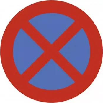 Symbol Zákaz zastavení 150x150 mm fólie