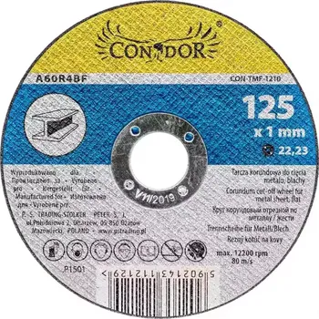 Řezný kotouč Korundový řezný kotouč na kov 125 x 1,0 mm, Condor