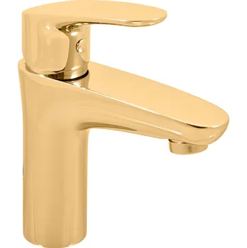 Vodovodní baterie AMUR - Umyvadlová baterie bez výpusti, Zlatá - kartáčovaná AM726.0ZK, RAV Slezák Barva: ZLATÁ - kartáčovaná, Rozměr: 1/2"