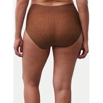 Dámské spodní prádlo Chantelle Klasické kalhotky s vysokým pasem Soft Stretch C11D70 Hnědá OS