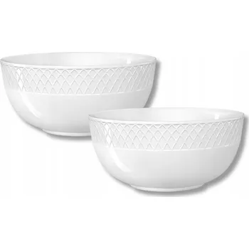 Polévková miska 2 KS bílá PORCELÁN salátová mísa na saláty, předkrmy WILMAX