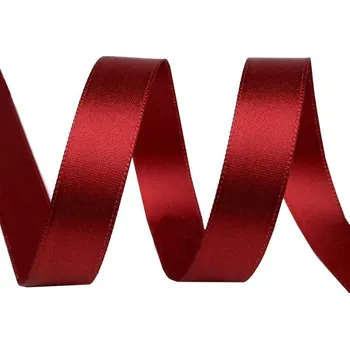 Atlasová stuha oboulící šíře 15 mm, barva 646 červená tmavá