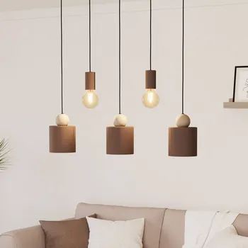 Osvětlení EGLO Závěsné svítidlo Gazzola, 5 světel, barva moka moka hnědá, písková, černá 5 x 40 W - Doprava zdarma