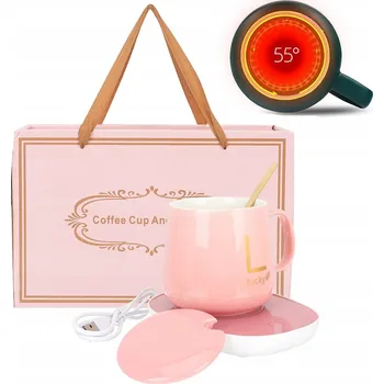 SADA OHŘÍVAČE NA KÁVU/ČAJ, HRNEK, LŽIČKA, USB KABEL DÁREK