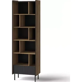 Kancelářská sestava Regál Prestigo P10 1S ořech war/san seb/černá mat