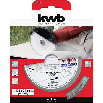 kwb 725270 diamantový řezný kotouč Průměr 125 mm Ø otvoru 22.23 mm obklady, keramika 1 ks