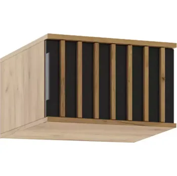 Šatní skříň Nástavec Skříň Sorento 50 craft zlatá/černá