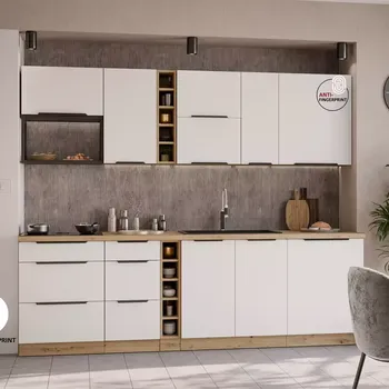 Kuchyňská linka Kuchyňská linka Aria WH/AR 255 cm bez kuchyňské desky