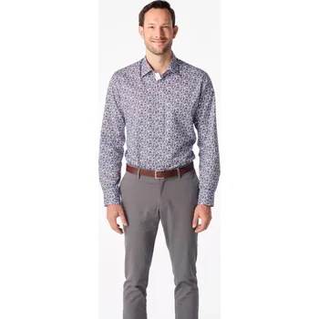 Pánská košile CityZen - PORTO Pánská košile slim bílá se vzorem 42