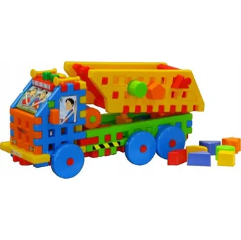 ostatní stavebnice Stavebnice pro kluky od 2 let - Náklaďák sklápěčka - Vzdělávací puzzle