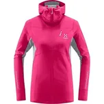 Haglöfs L.I.M Mid Comp Hood Women, Ultra Pink/Concrete - dámská mikina M + Doprava zdarma