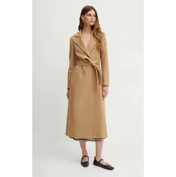 Vlněný kabát MAX&Co. 2428016034200 béžová 80X, vel. 34