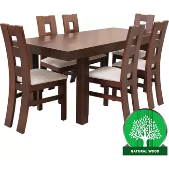 Jídelní set Jídelní set Iza 1+6 Hnědý 140x80+40