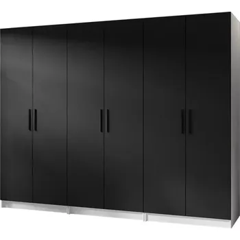 Ložnicová sestava Skříň 3x Gold 2D bílá/černá