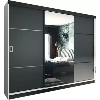 Kancelářská sestava Skříň Retro 200 3l Bílý / Přední Grafit