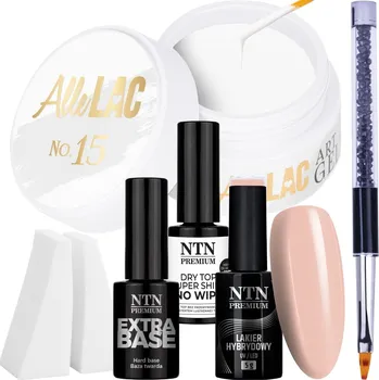 Lak na nehty Sada na nehty Babyboomer Pro 6v1 Gel Podkladový lak Top Štětec Houbičky