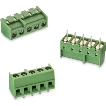 Elektrický konektor Svorkovnice PCB, řada: 2433, rozteč: 3.81mm, počet řad: 1, počet kontaktů: 10, orientace těla: Horizontální, Montáž na