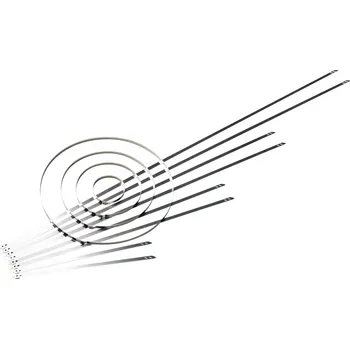 Stahovací páska HellermannTyton 111-01549, MST200S, stahovací pásky, 5.90 mm, 207 mm, stříbrná, s kuličkovým uzávěrem, žárově stabilizované , 1 ks