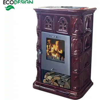 Krbová kamna Kachlová kamna Jena II coffebrown 7 kw