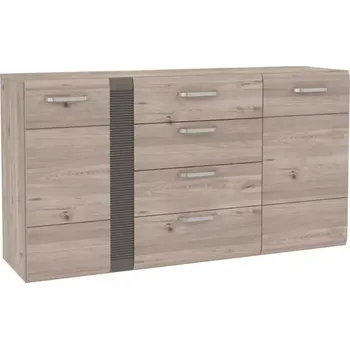 Kancelářská sestava Komoda Locarno 150cm Dub Nealson/Šedá