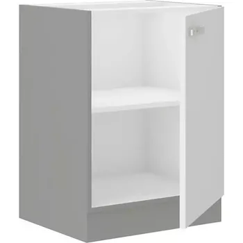 Kuchyňská skříňka Bianka 60D 1F BB, bílá/šedá
