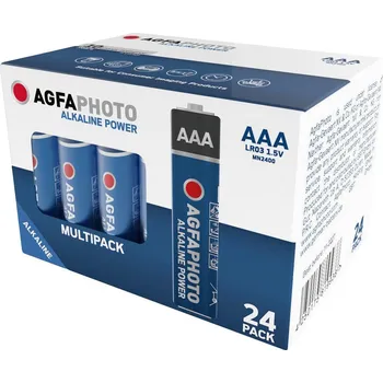 Článková baterie AgfaPhoto Power LR03 mikrotužková baterie AAA alkalicko-manganová 1.5 V 24 ks
