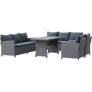 Zahradní sestava Zahradní&nbsp;sestava z&nbsp;umělého ratanu Bados černá