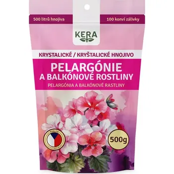 Hnojivo Krystalické hnojivo pelargonie a balkonové rostliny 500 g