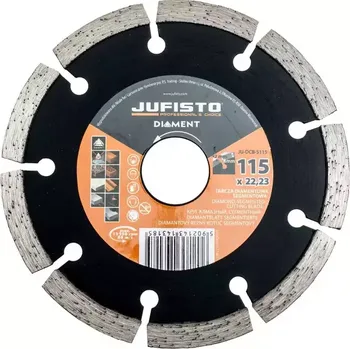 Příslušenství k brusce Diamantový kotouč, segmentový, 115 x 2,0 mm, Jufisto