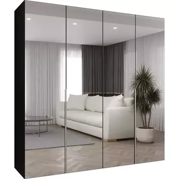 Předsíňová stěna Skříň Alicante III 200 černá/stříbrná