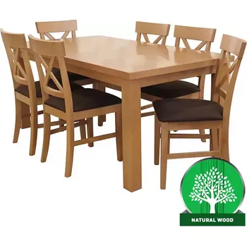 Jídelní set Jídelní set Zuza 1+6 Hnědý 160x90+50