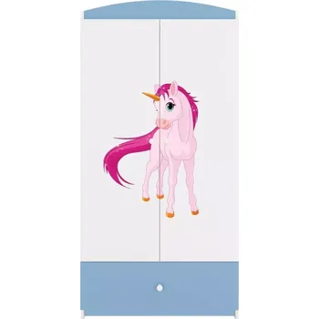Ložnicová sestava Skříň Babydreams modrá - Jednorožec
