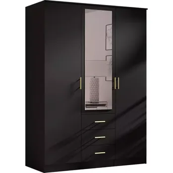 Předsíňová stěna Skříň 3D černá