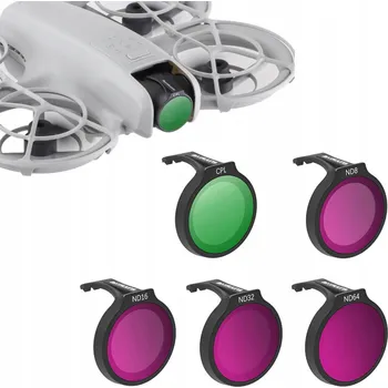 Dron Sada 5 MIX Filtrů pro Dron DJI NEO - CPL + ND8 + ND16 + ND32 + ND64