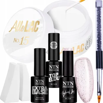 Lak na nehty Sada na nehty Babyboomer Mat 6v1 Gel Báze Lak Top Štěteček Houbičky