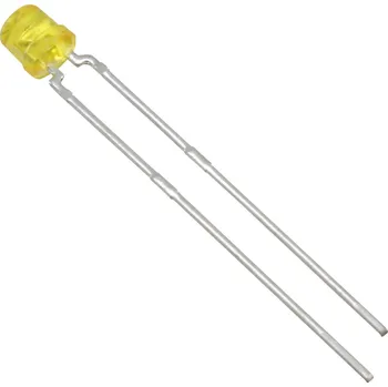 Polovodič Vishay TLVY4200 LED s vývody žlutá cylindrický 3 mm 30 mcd 170 ° 30 mA 2.4 V