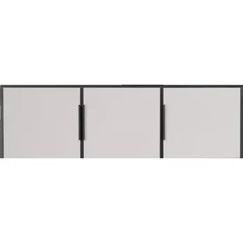 Šatní skříň Nástavec Duarte D3 kašmír/černá/zrcadlo