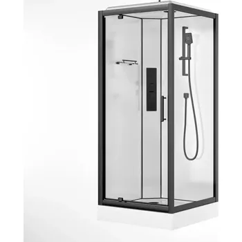 Sprchový box s hydromasáží Nordic 90x90x220 čierny