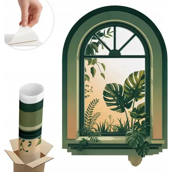 Fototapeta Fototapeta samolepka na stěnu do obývacího pokoje Samolepící 40x60 cm Zelené okno