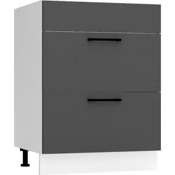 Kuchyňská skříňka Kuchyňská Skříňka Max D60pc S/2 Zasl Šedá