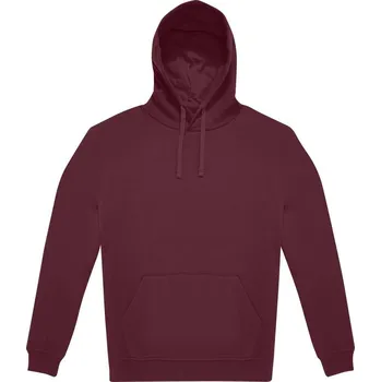 Pánská móda Pánská mikina s kapucí Hoodie s bavlnou 80% Barva: Vínová burgundy, Velikost: 3XL