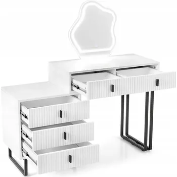 Toaletní stolek Toaletní Stolek Costway bílý matný 120 x 124 x 40 cm