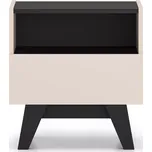 Noční stolek Freshion kašmír/černá