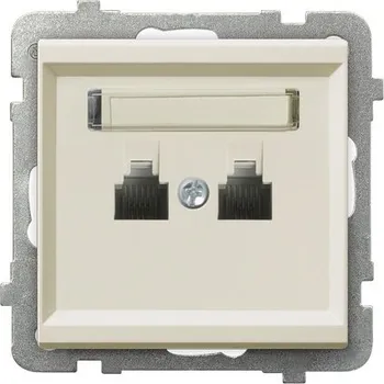 Elektrická zásuvka Telefonní zásuvka nástěnná Ospel béžová