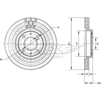 Brzdový kotouč Brzdový kotouč TOMEX Brakes TX 70-56