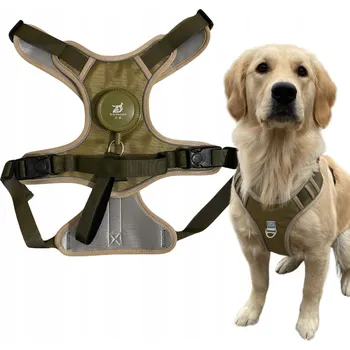 Postroj pro psa Super POSTROJE pro PSA s integrovaným automatickým vodítkem GUARD 1,5M - Khaki L