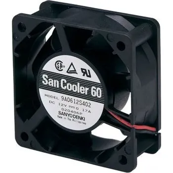 Měnič napětí Axiální ventilátor, řada: 9A DC, 60 x 60 x 25mm, průtok vzduchu: 27.6cfm 3.12W 24 V DC