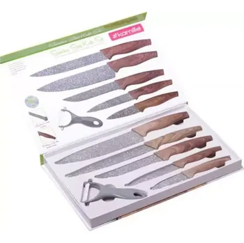 Sada nožů + škrabka 6 dílná v krabici 5043