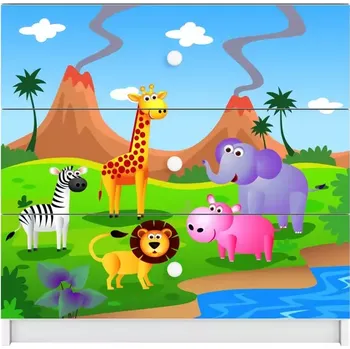 Dětský pokoj Dětská komoda Babydreams bílá - Safari