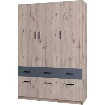 Kancelářská sestava Skříň Snow 04 3-D 6-S Wellington/Grafit